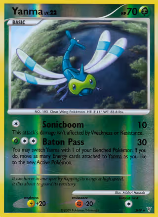Yanma SH9 Pokemon card
