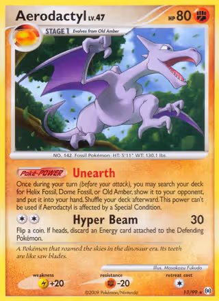 Aerodactyl 13/99 Pokemon card