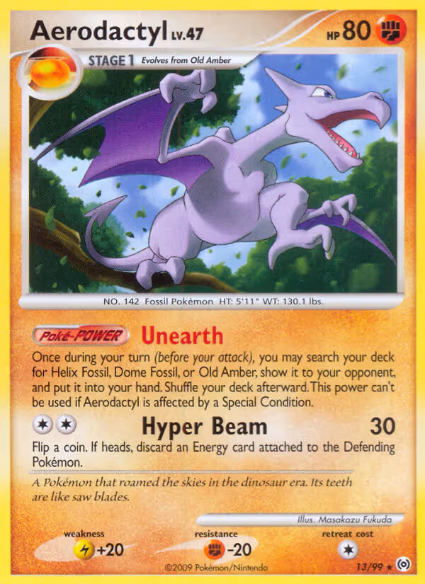 Aerodactyl 13/99 Pokemon card