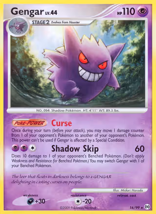Gengar 16/99 Pokemon card