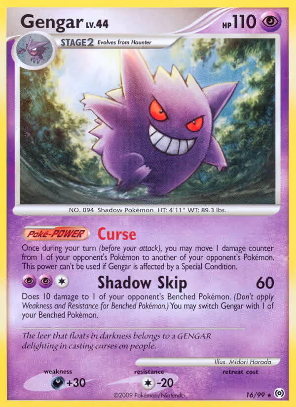 Gengar 16/99 Pokemon card