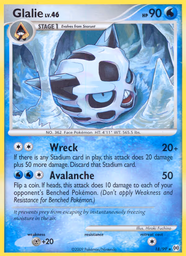 Glalie 18/99 Pokemon card