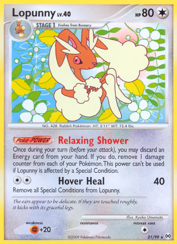 Lopunny 21/99 Pokemon card