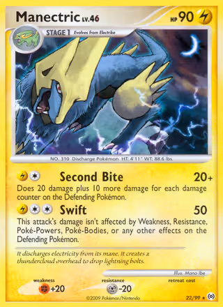 Manectric 22/99 Pokemon card