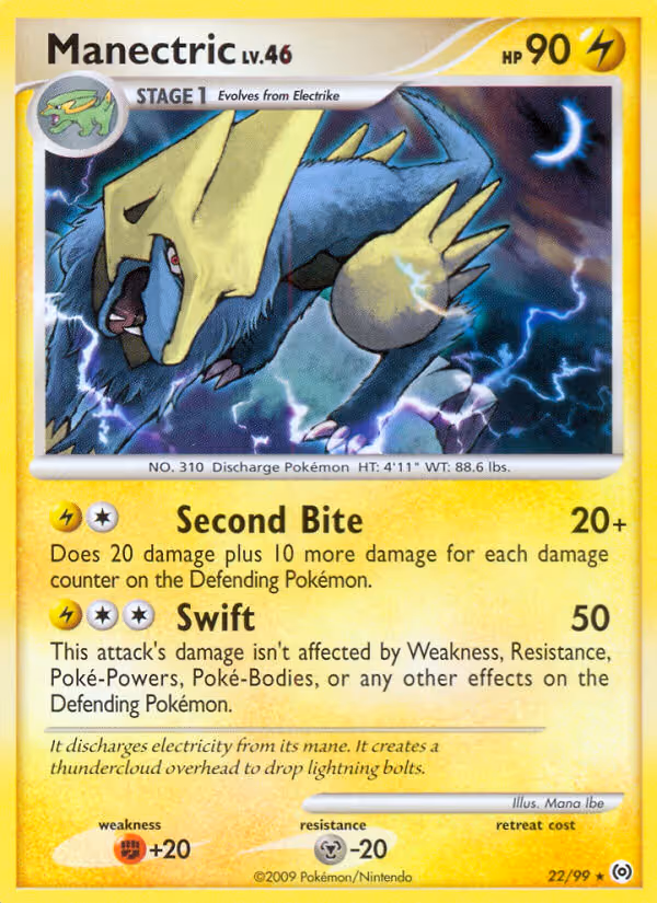 Manectric 22/99 Pokemon card