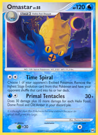 Omastar 23/99 Pokemon card