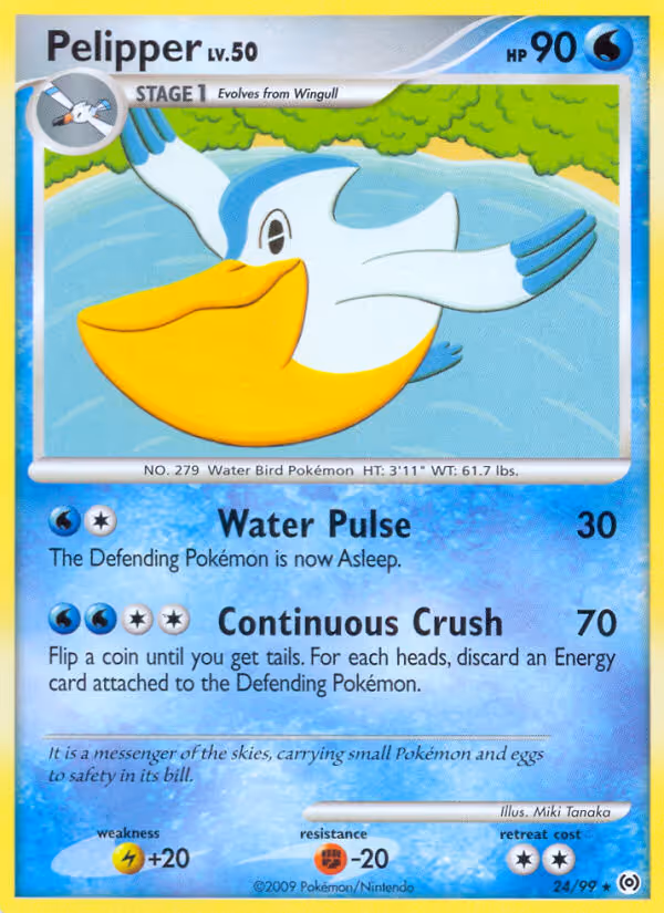 Pelipper 24/99 Pokemon card