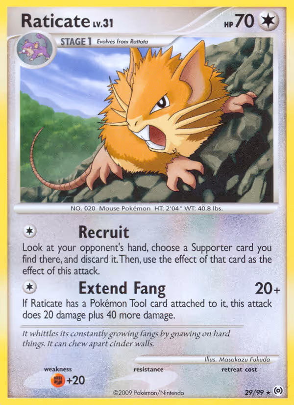 Raticate 29/99 Pokemon card