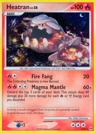 Heatran 3/99 Pokemon card