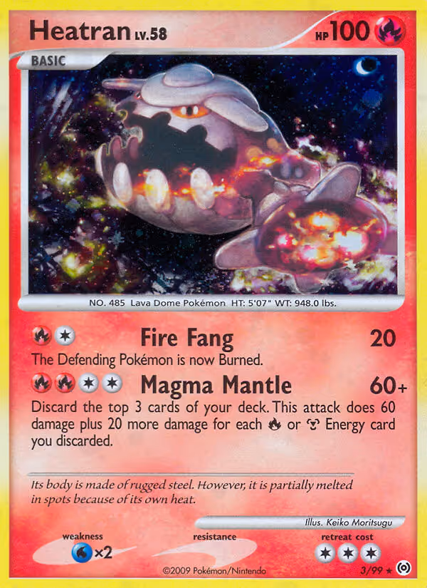 Heatran 3/99 Pokemon card