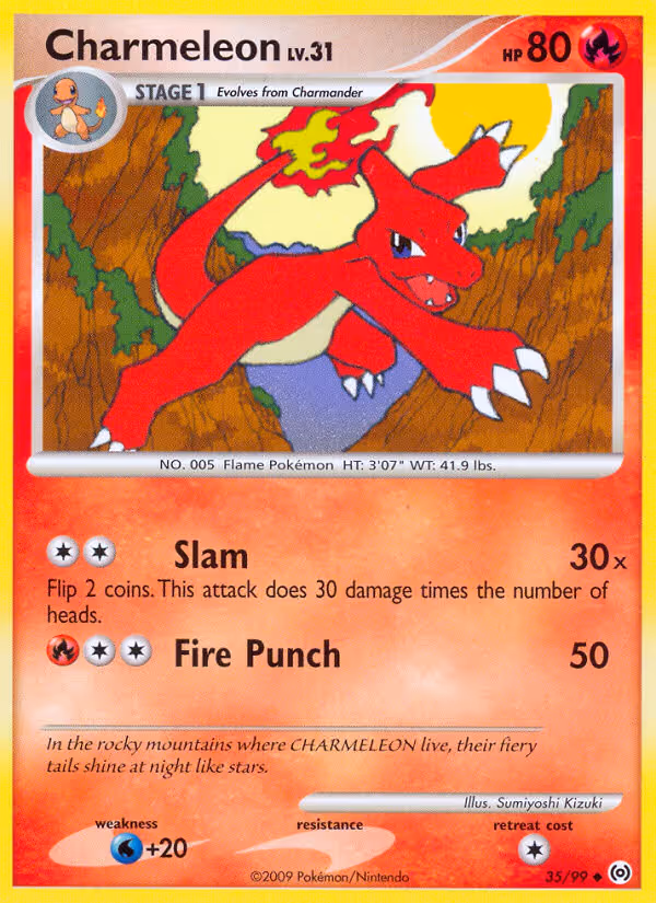 Charmeleon 35/99 Pokemon card