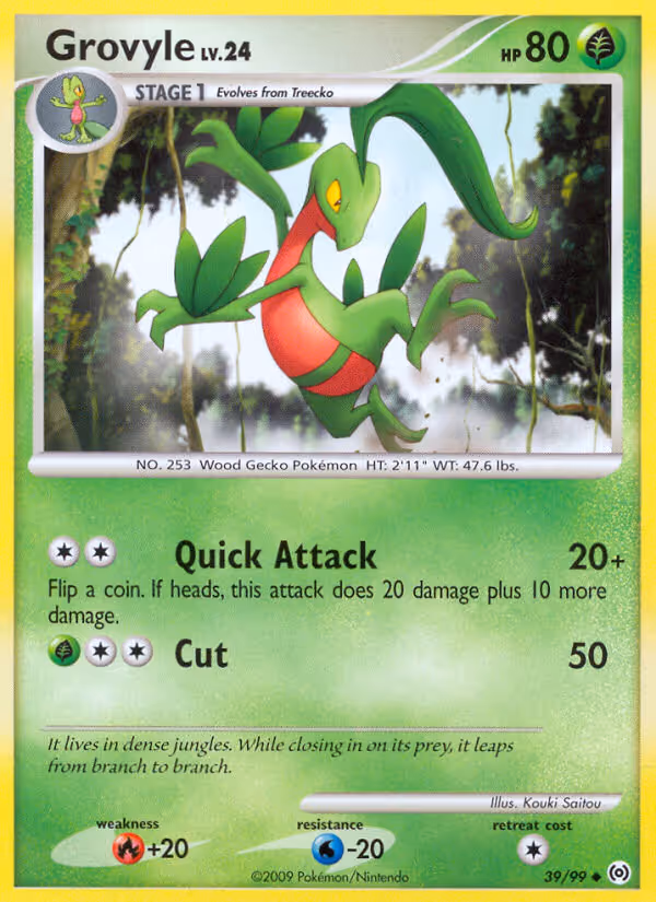 Grovyle 39/99 Pokemon card