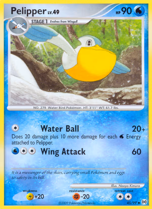 Pelipper 45/99 Pokemon card
