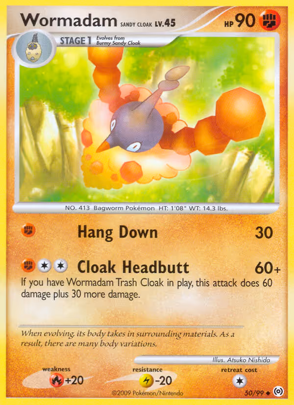 Wormadam Sandy Cloak 50/99 Pokemon card