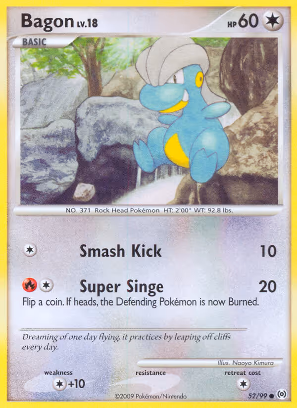 Bagon 52/99 Pokemon card