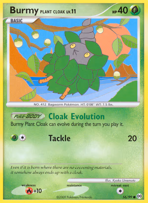 Burmy Plant Cloak 56/99 Pokemon card