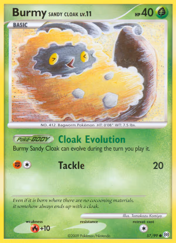 Burmy Sandy Cloak 57/99 Pokemon card