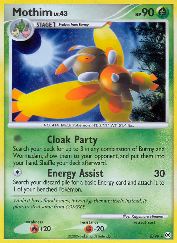 Mothim 6/99 Pokemon card