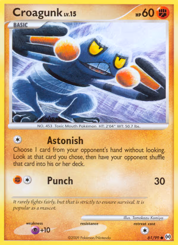 Croagunk 61/99 Pokemon card