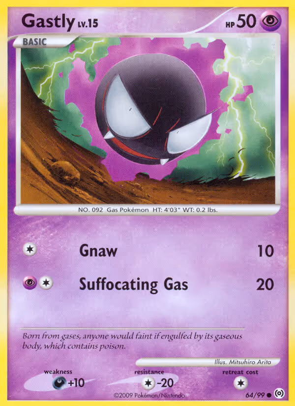Gastly 64/99 Pokemon card