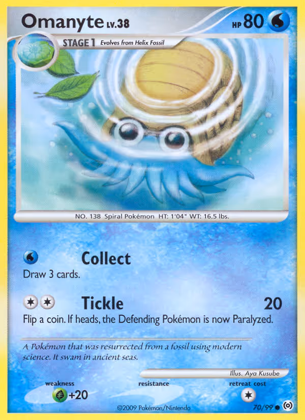 Omanyte 70/99 Pokemon card