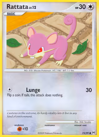 Rattata 73/99 Pokemon card
