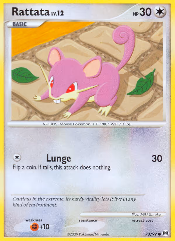 Rattata 73/99 Pokemon card