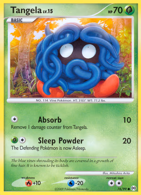 Tangela 76/99 Pokemon card