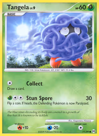 Tangela 77/99 Pokemon card