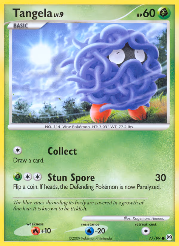 Tangela 77/99 Pokemon card