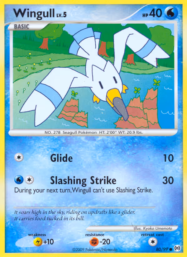 Wingull 80/99 Pokemon card