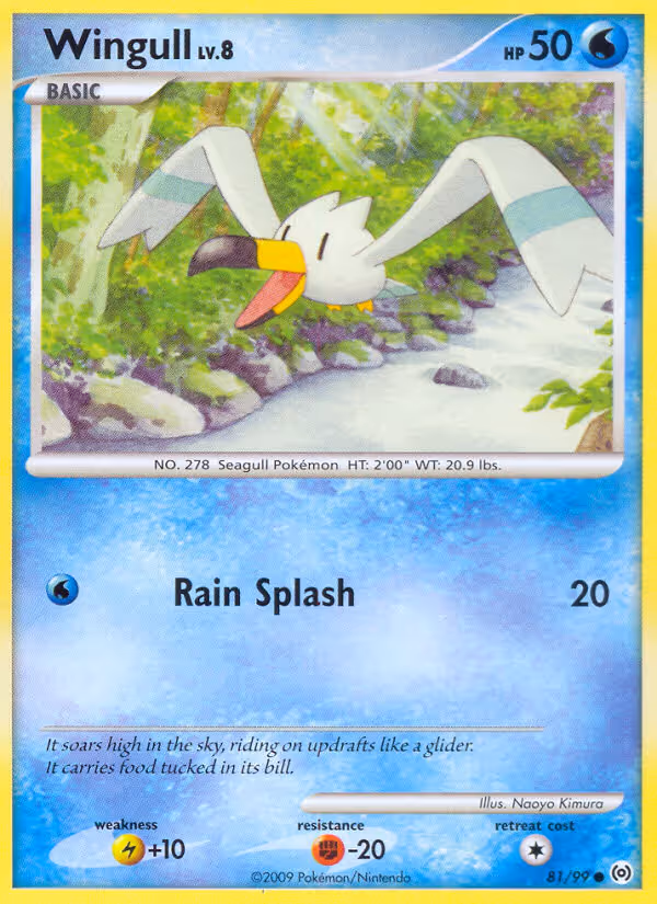 Wingull 81/99 Pokemon card