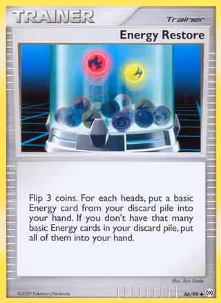 Energy Restore 86/99 Pokemon card