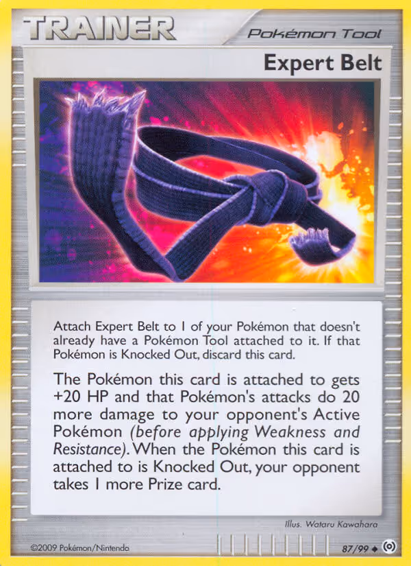 Expert Belt 87/99 Pokemon card