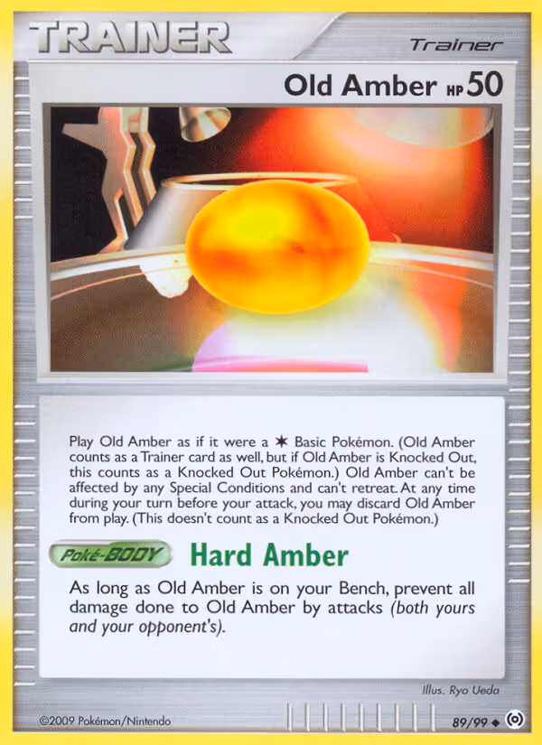 Old Amber 89/99 Pokemon card