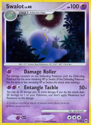 Swalot 9/99 Pokemon card