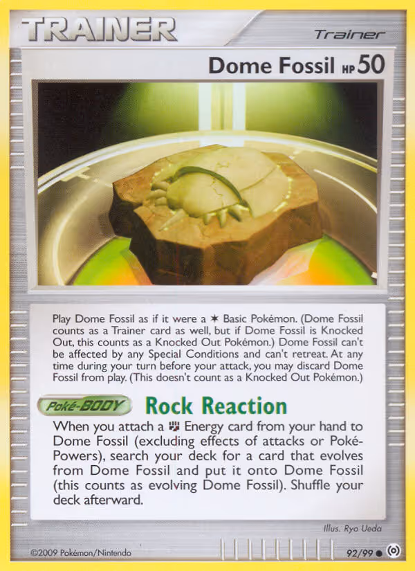 Dome Fossil 92/99 Pokemon card