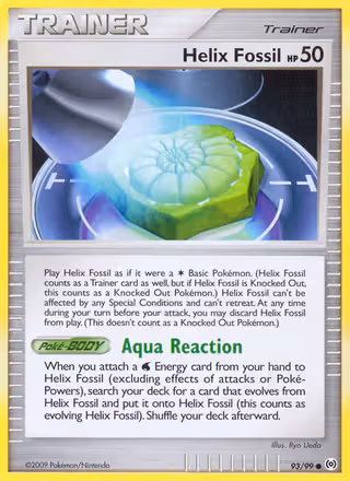 Helix Fossil 93/99 Pokemon card