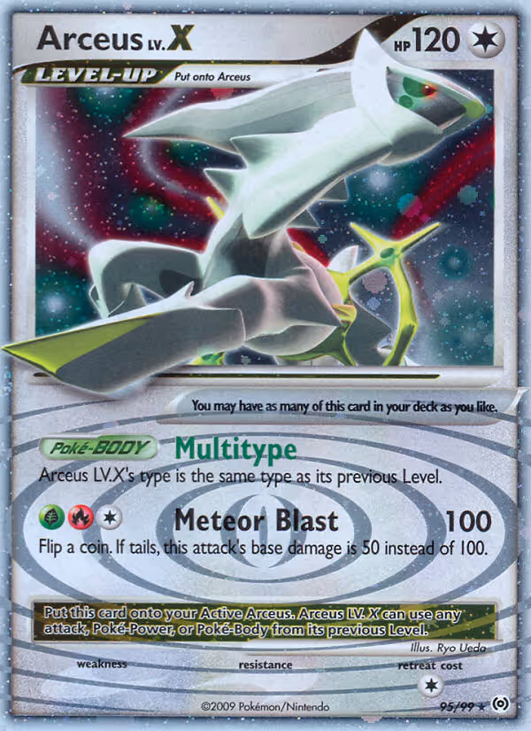 Arceus LV. X 95/99 Pokemon card