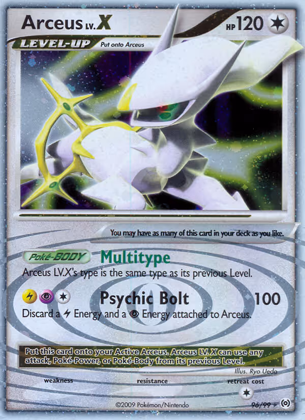Arceus LV. X 96/99 Pokemon card