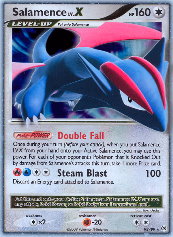 Salamence LV. X 98/99 Pokemon card