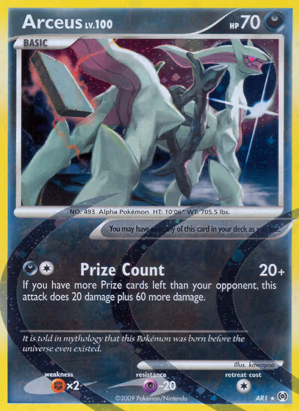 Arceus AR1 Pokemon card