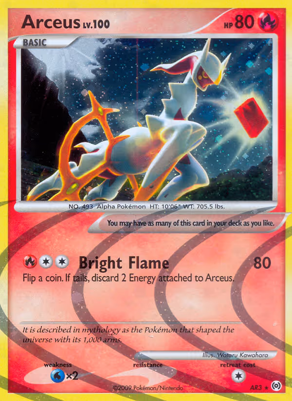 Arceus AR3 Pokemon card