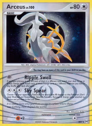 Arceus AR5 Pokemon card