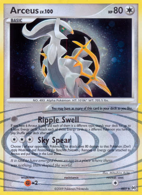 Arceus AR5 Pokemon card