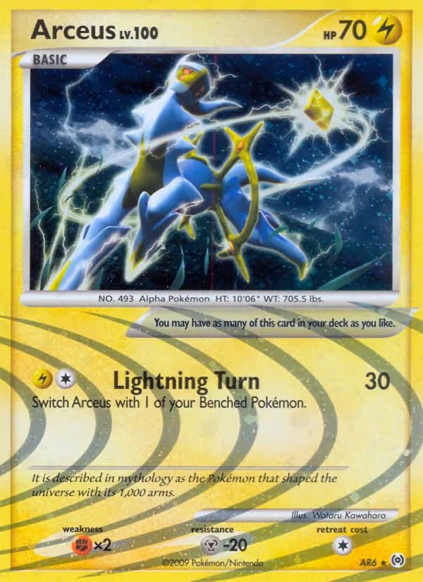 Arceus AR6 Pokemon card