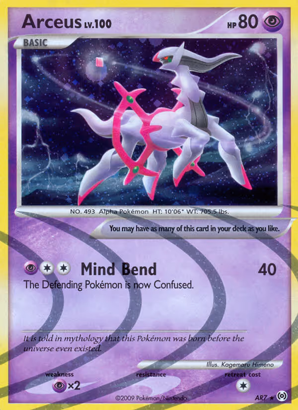 Arceus AR7 Pokemon card