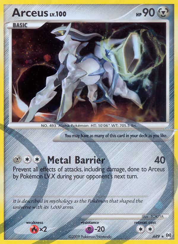 Arceus AR9 Pokemon card