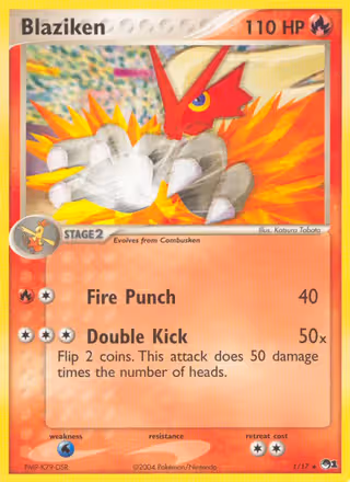 Blaziken 1/17 Pokemon card
