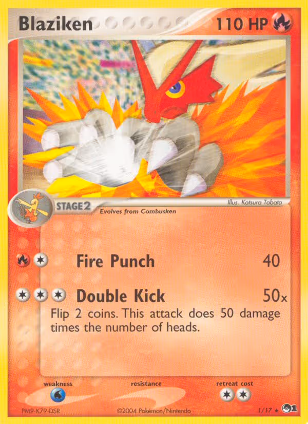 Blaziken 1/17 Pokemon card